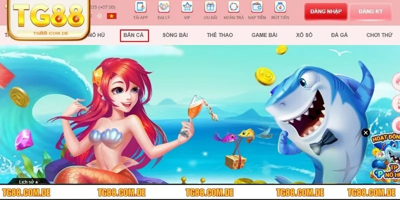 Thông tin về sảnh bắn cá TG88